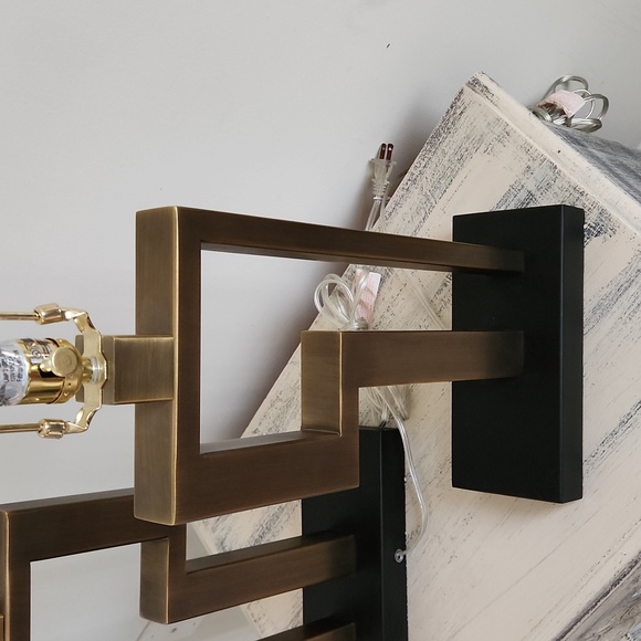 NWT pair of P bronze table lamps - Picture 2 of 3